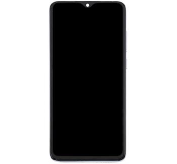 Xiaomi Redmi Note 8 Pro kompatibilis LCD modul kerettel, OEM jellegű, fehér, Grade S+