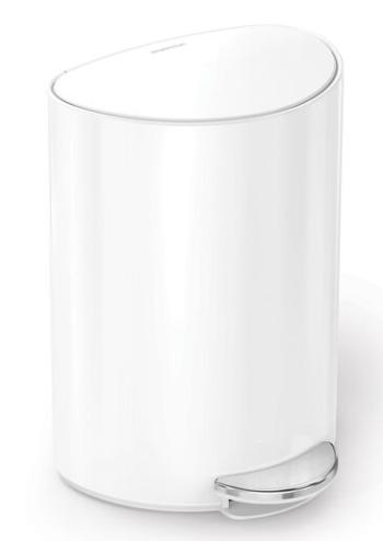 Pedálový odpadkový kôš Simplehuman 6 l biela oceľ SHCW2108