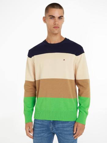 Tommy Hilfiger pánský vícebarevný svetr Colourblock - XL (0GY)