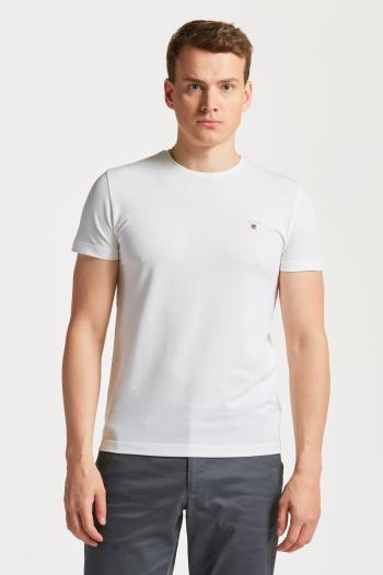 TRIČKO GANT SLIM PIQUE SS T-SHIRT WHITE