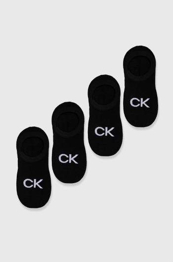 Ponožky Calvin Klein 4-pack dámské, černá barva, 701220509