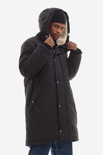 Bunda A.P.C. Parka Hector COEZV-H30179 BLACK pánská, černá barva, přechodná