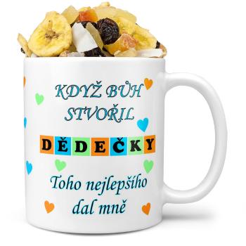 Hrnek Když bůh stvořil dědečky (Náplň hrníčku: Tropická směs)