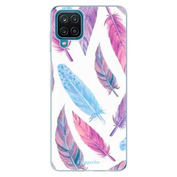 Odolné silikonové pouzdro iSaprio - Feather Pattern 10 - Samsung Galaxy A12