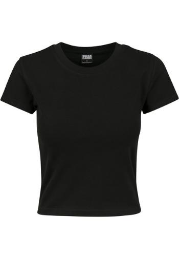 Urban Classics Ladies Stretch Jersey Cropped Tee black - XS