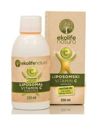 Ekolife Natura Liposomal Vitamin C STRONG 750 mg ananas 250 ml