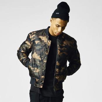 Urban Classics Camo Basic Bomber Jacket wood camo - S