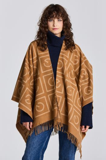 PONČO GANT D1. ICON G PONCHO TOFFEE BEIGE