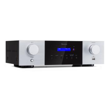 Auna AMP-4000 DAB, Hifi stereo zesilovač, DAB+ rádio, USB, dálkové ovládání, LED displej