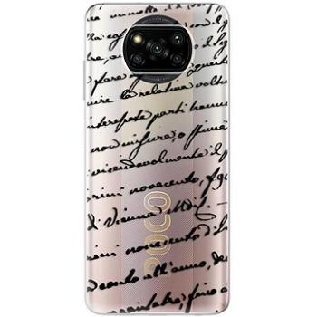 iSaprio Handwriting 01 pro black pro Xiaomi Poco X3 Pro / X3 NFC (hawri01b-TPU3-pX3pro)