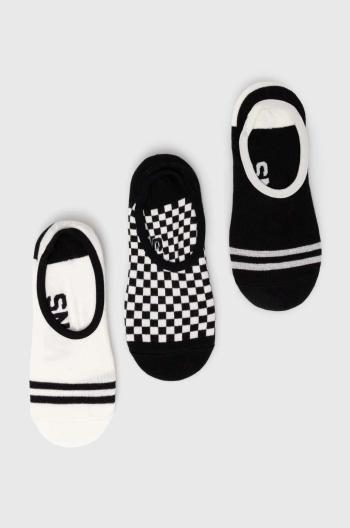 Ponožky Vans 3-pack dámské, černá barva, VN000HTKBLK1