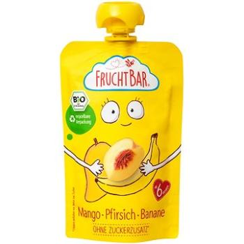 FruchtBar BIO ovocná kapsička s banánem, broskví a mangem 100 g (4260133238169)