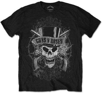 Guns N' Roses Tričko Faded Skull Unisex Black L