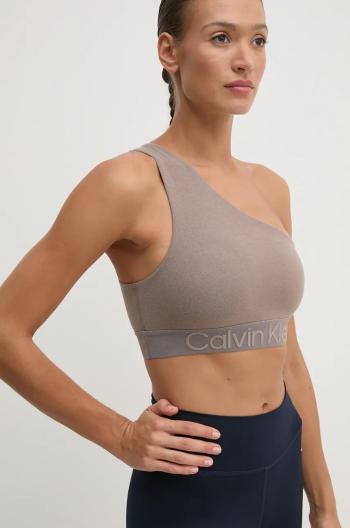 Sportovní podprsenka Calvin Klein Performance béžová barva, melanž, 00GWF4K119