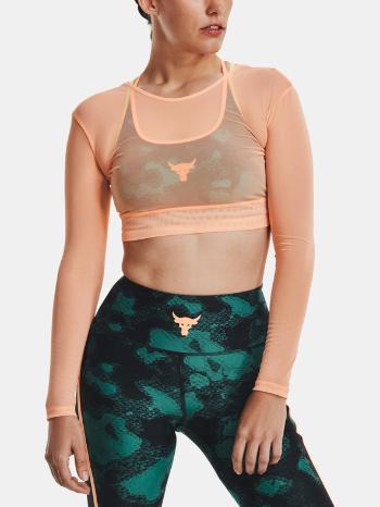 Under Armour Project Rock Sheer Mesh LS Top Oranžová