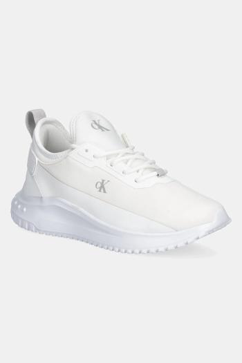 Tenisky Calvin Klein Jeans EVA RUNNER LOW LACE MIX IN dámske, biela farba, YW0YW01759