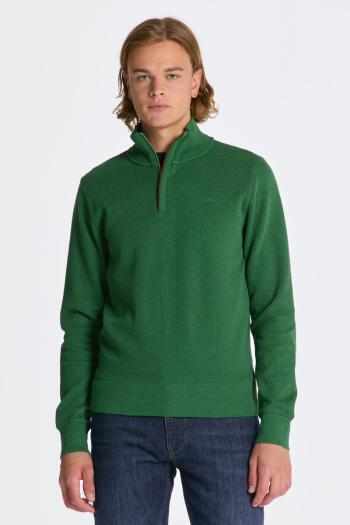 MIKINA GANT SACKER RIB HALF ZIP FOREST GREEN