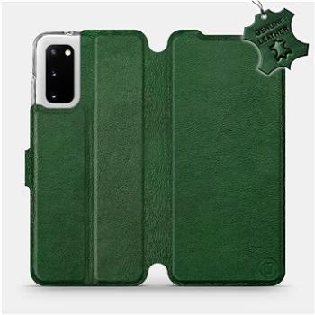 Flip pouzdro na mobil Samsung Galaxy S20 - Zelené - kožené -   Green Leather (5903516169573)