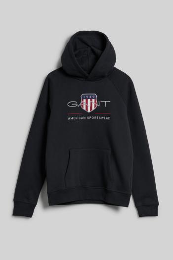 MIKINA GANT ARCHIVE SHIELD HOODIE BLACK