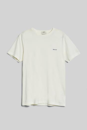 TRIČKO GANT CONTRAST LOGO SS T-SHIRT EGGSHELL