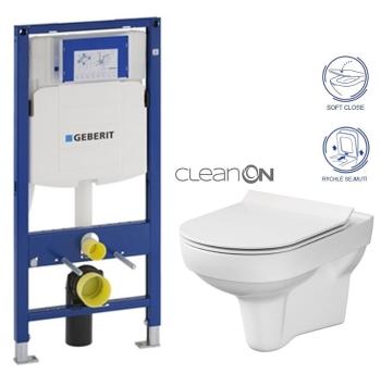 GEBERIT Duofix bez tlačítka + WC CERSANIT CITY NEW CLEANON + WC SEDÁTKO SLIM 111.300.00.5 CI2