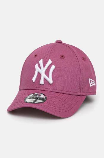 Kšiltovka New Era NEW YORK YANKEES růžová barva, hladká, 60565574