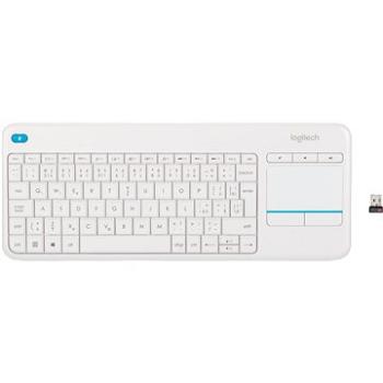 Logitech Wireless Touch Keyboard K400 Plus, bílá - CZ/SK (920-007152)