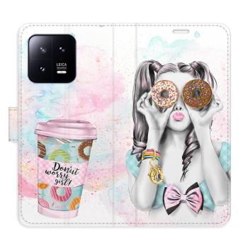 Flipové pouzdro iSaprio - Donut Worry Girl - Xiaomi 13