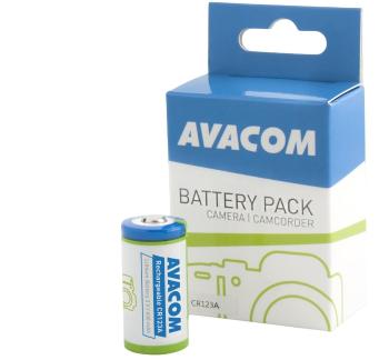 Fényképezőgép akkumulátor Avacom CR123A tölthető elem 3 V 450 mAh 1,35 Wh