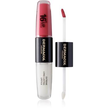 Dermacol 16H Lip Colour dlouhotrvající rtěnka a lesk na rty odstín 16 Classy Sassy 2x4 ml