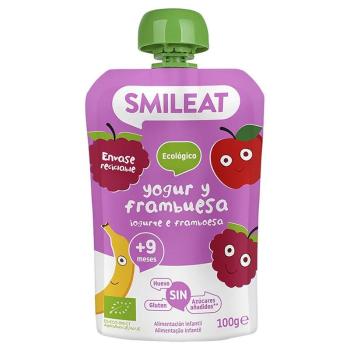 Smileat BIO kapsička řecký jogurt jablko banán malina a rýže 9M+ 100 g