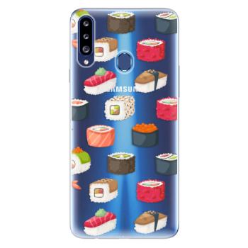 Odolné silikonové pouzdro iSaprio - Sushi Pattern - Samsung Galaxy A20s