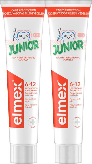 ELMEX Junior zubná pasta pre deti vo veku 6-12 rokov duopack 2 x 75 ml