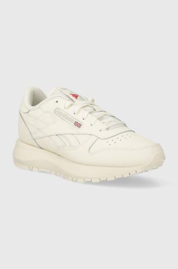 Kožené sneakers boty Reebok Classic CLASSIC LEATHER béžová barva, 100074459