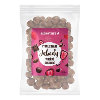 Allnature Jahody sušené mazem v hořké čokoládě 100 g