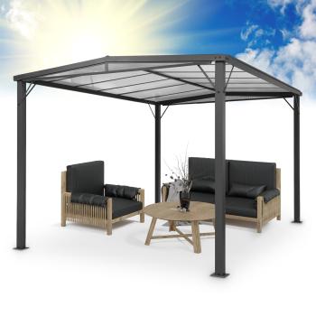 Blumfeldt Pantheon Solid Sky Flat, pergola, přístřešek, 3x4m, polykarbonát