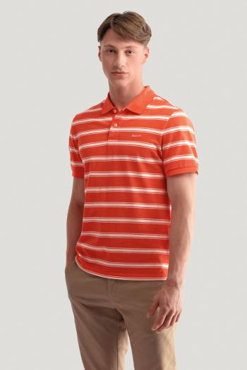 POLOKOŠILE GANT STRIPE SS POLO GRAPEFRUIT ORANGE