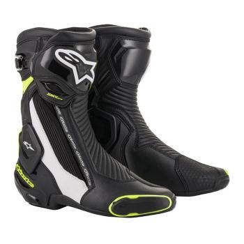 Dámské moto boty Alpinestars SMX Plus 2 černá/bílá/žlutá fluo  černá/bílá/žlutá fluo  44