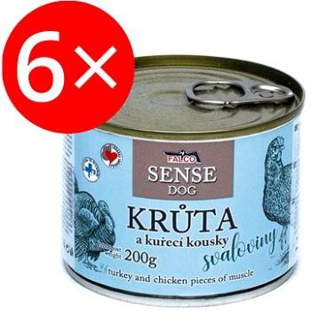 Falco Sense Dog krůta a kuře 6 × 200 g (8594725086149)