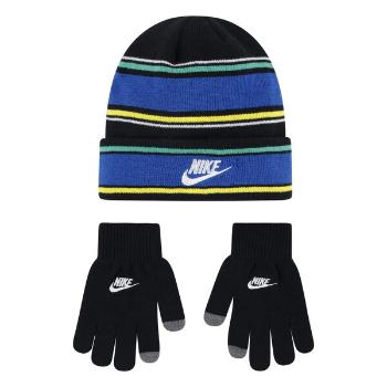 Nike multi stripe beanie set o/s