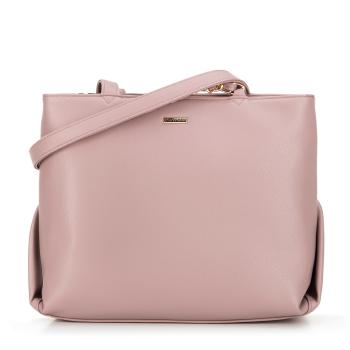 Shopper kabelka z ekologickej kože s retiazkou vresová 99-4Y-632-F