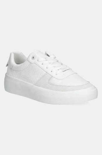 Sneakers boty Calvin Klein VULC LACE UP - MONO bílá barva, HW0HW02293