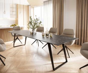 Jídelní stůl Edge 300x100 cm keramika Laminam® Nero Greco šedá