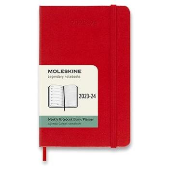 Moleskine 2023-2024 S, tvrdé desky, červený (DHF218WN2Y24)