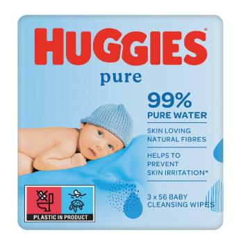 Huggies Pure Triplo vlhčené ubrousky 3x56 ks