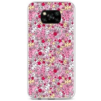 TopQ Xiaomi Poco X3 silikon Pink Bunnies 60786 (Sun-60786)