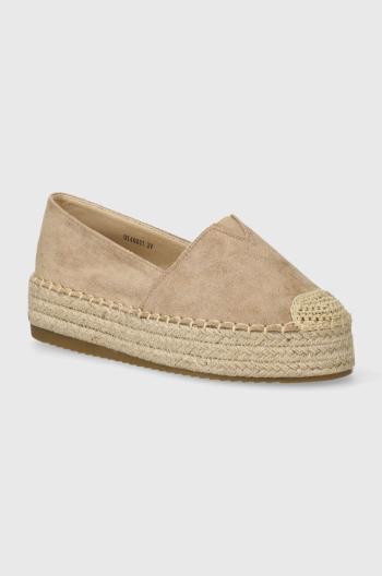 Espadrilky Answear Lab béžová barva, na platformě