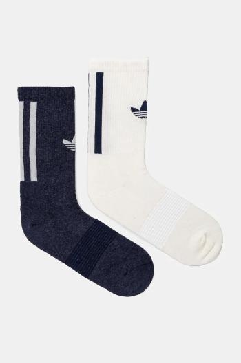 Ponožky s příměsí vlny adidas Originals 2-pack tmavomodrá barva, IX7613