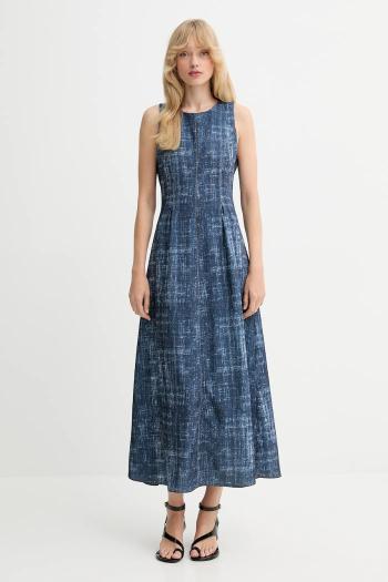Šaty Gestuz tmavomodrá farba, maxi, áčkový strih, 10910412