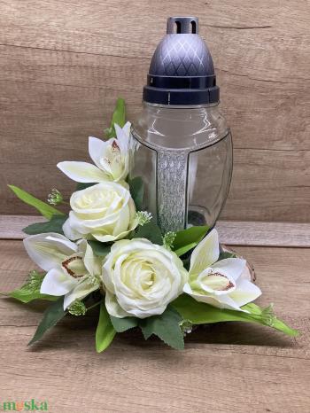 Orchideás sírdísz